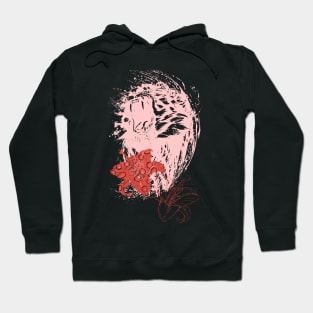 Splash of Ink Water Tiger with Red Lily Hoodie